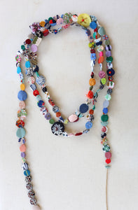 Fabric Garland Wrap Necklace