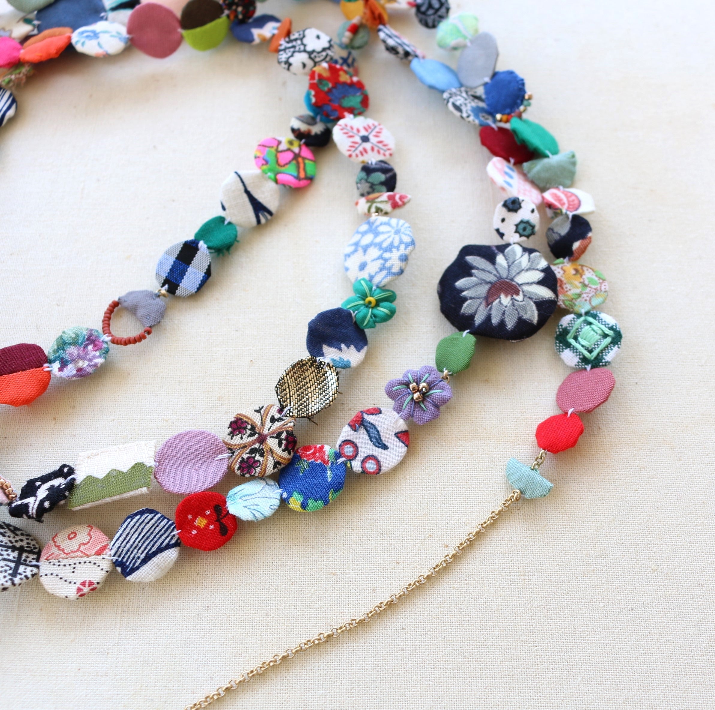 Fabric Garland Wrap Necklace